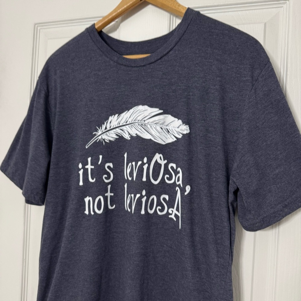 Outlash Leviosa Harry Potter T-Shirt It’s LeviOsa, Not LeviosA Graphic Tee Gray - Picture 3 of 8